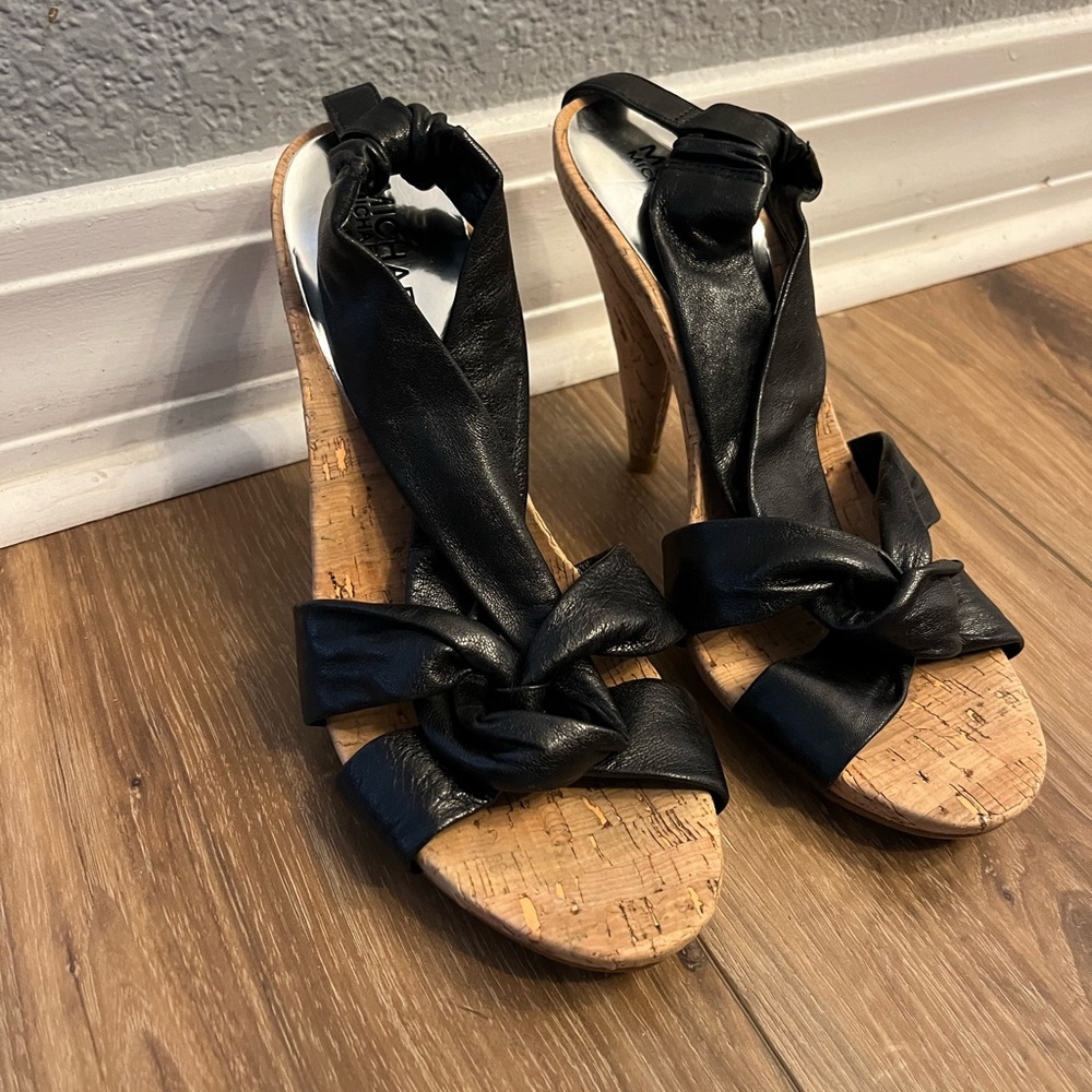 Michael Kors cork strap heels